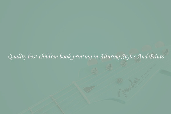 Quality best children book printing in Alluring Styles And Prints