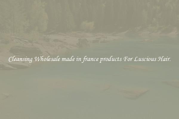 Cleansing Wholesale made in france products For Luscious Hair.