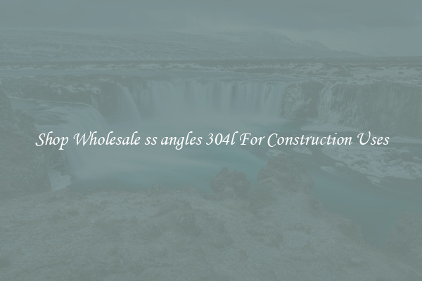 Shop Wholesale ss angles 304l For Construction Uses