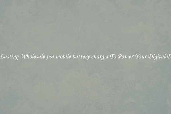 Long Lasting Wholesale pse mobile battery charger To Power Your Digital Devices