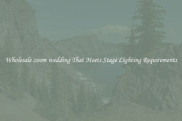 Wholesale zoom wedding That Meets Stage Lighting Requirements