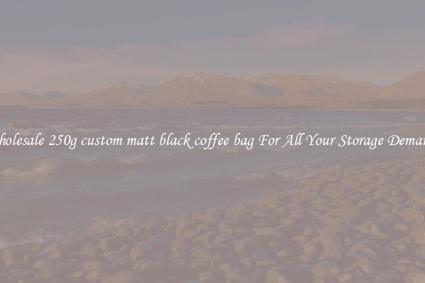 Wholesale 250g custom matt black coffee bag For All Your Storage Demands