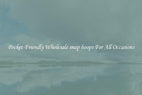 Pocket-Friendly Wholesale snap hoops For All Occasions