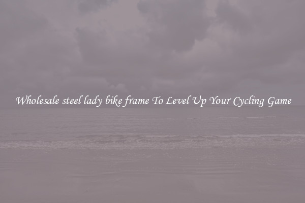 Wholesale steel lady bike frame To Level Up Your Cycling Game