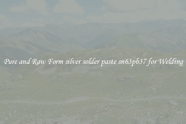 Pure and Raw Form silver solder paste sn63pb37 for Welding