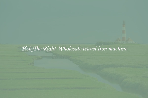 Pick The Right Wholesale travel iron machine