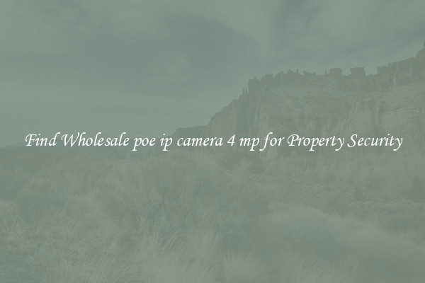 Find Wholesale poe ip camera 4 mp for Property Security