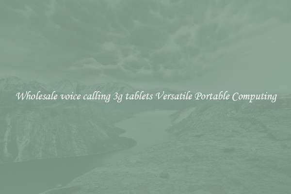 Wholesale voice calling 3g tablets Versatile Portable Computing